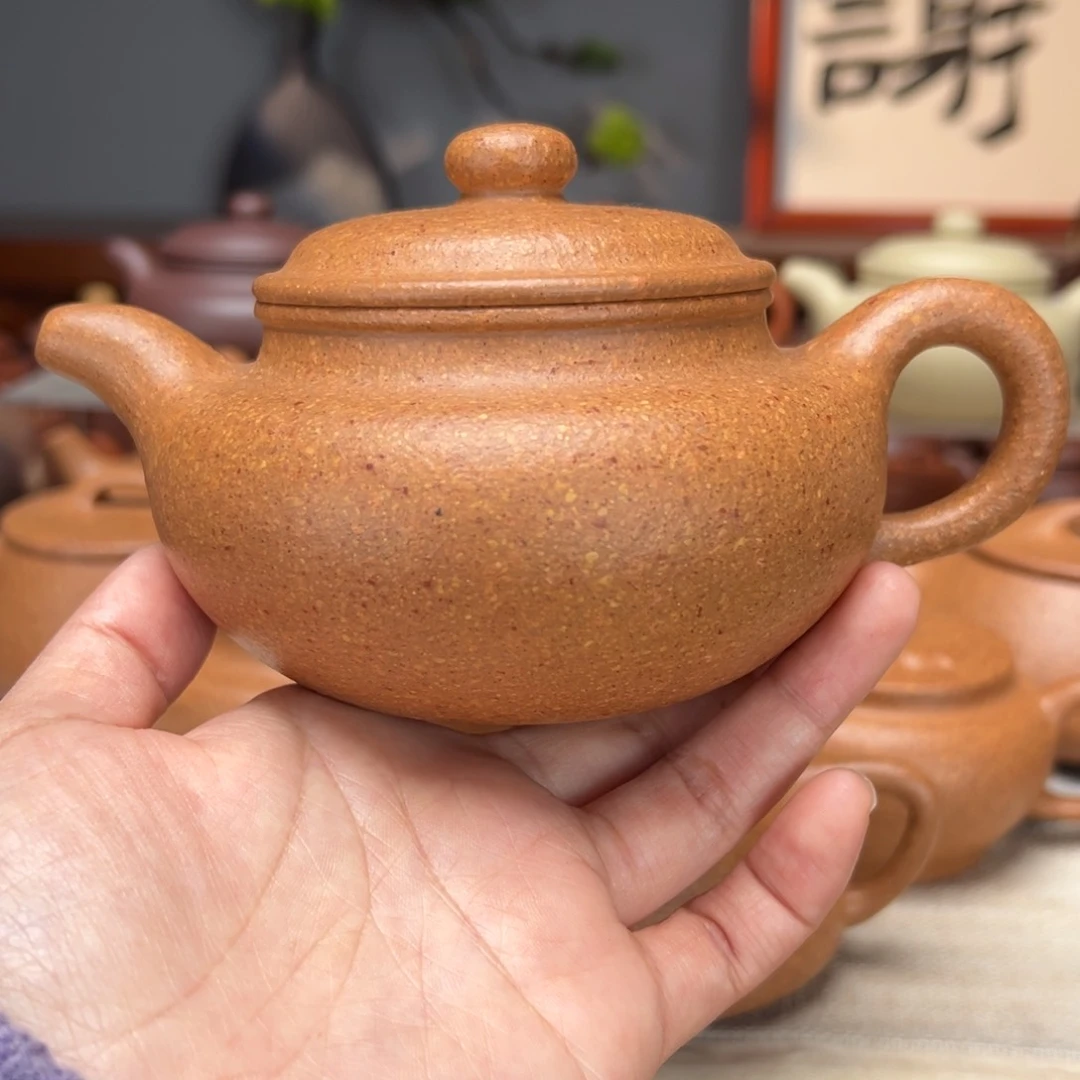 紫砂茶壶梨皮黄的360