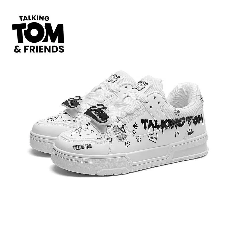 TALKING TOM/汤姆猫潮鞋面包百搭透气户外运动夏季青少年厚底板鞋