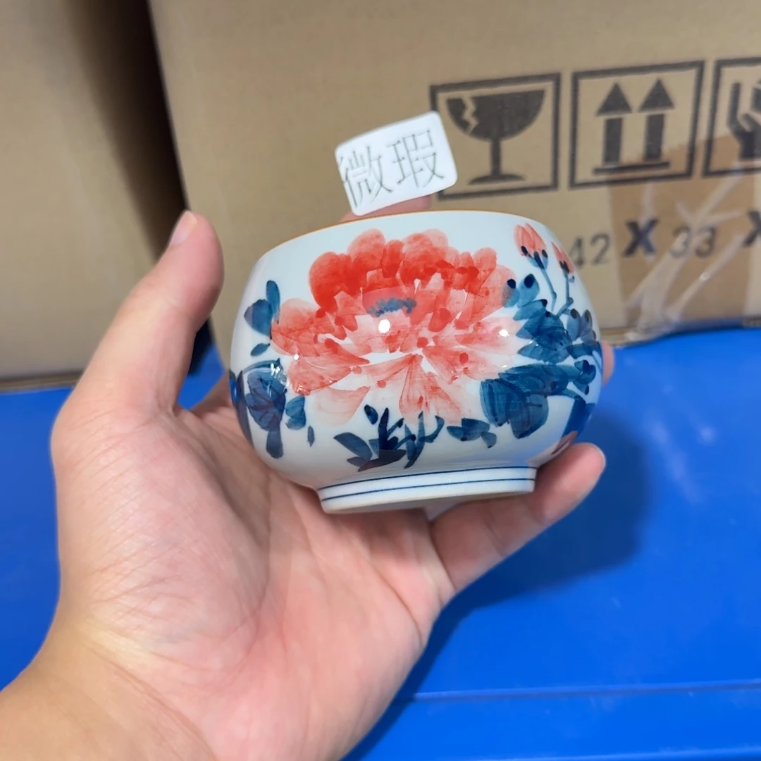釉下彩纯手绘微瑕
