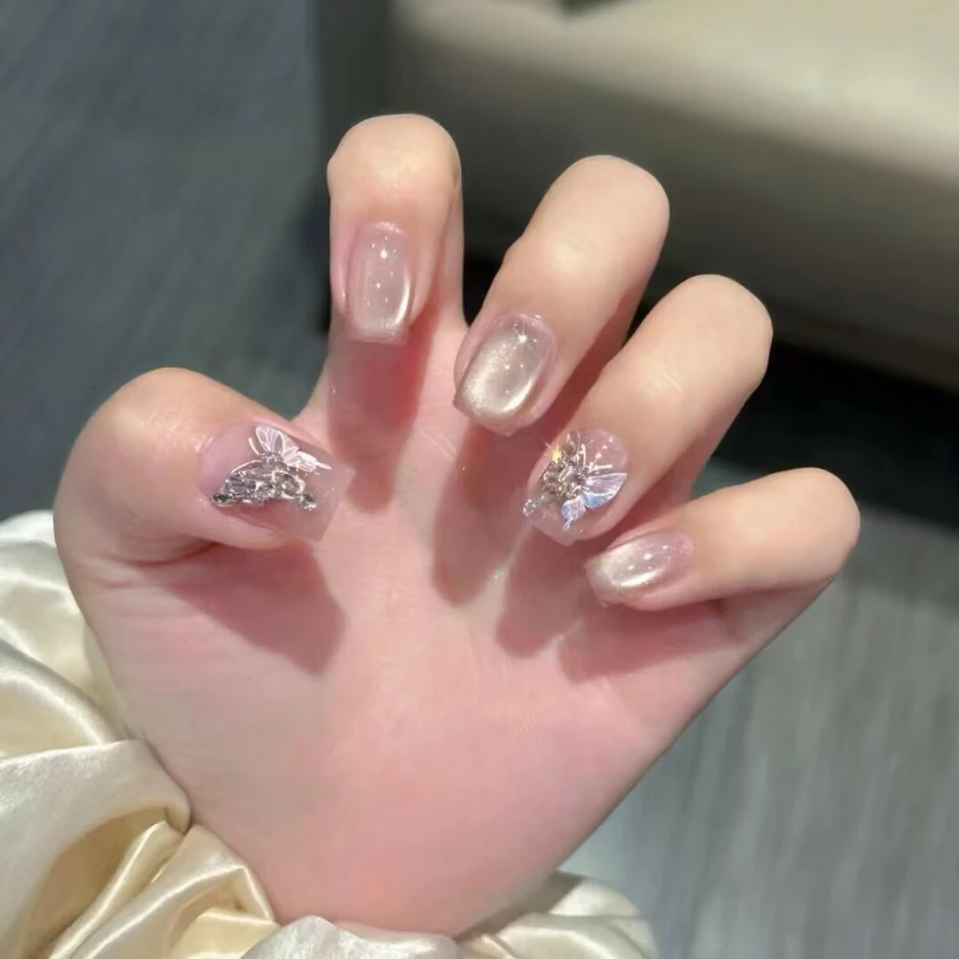 ［上春山］手工猫眼穿戴美甲可拆缷美甲贴