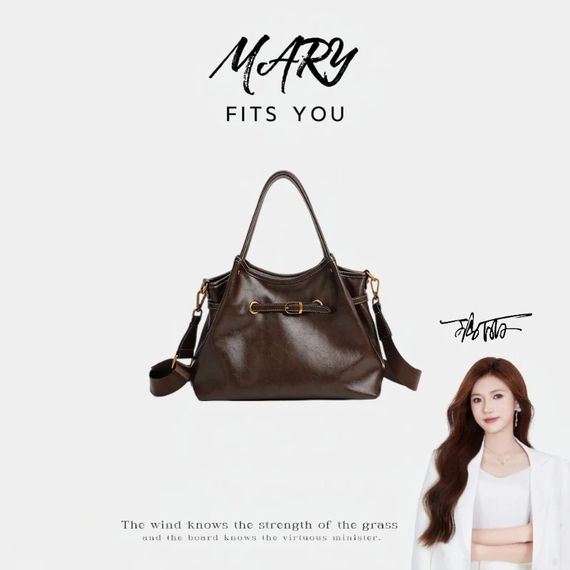 【Mary玛丽甄选】ZARG复古咖啡大容量手提斜挎包-60250