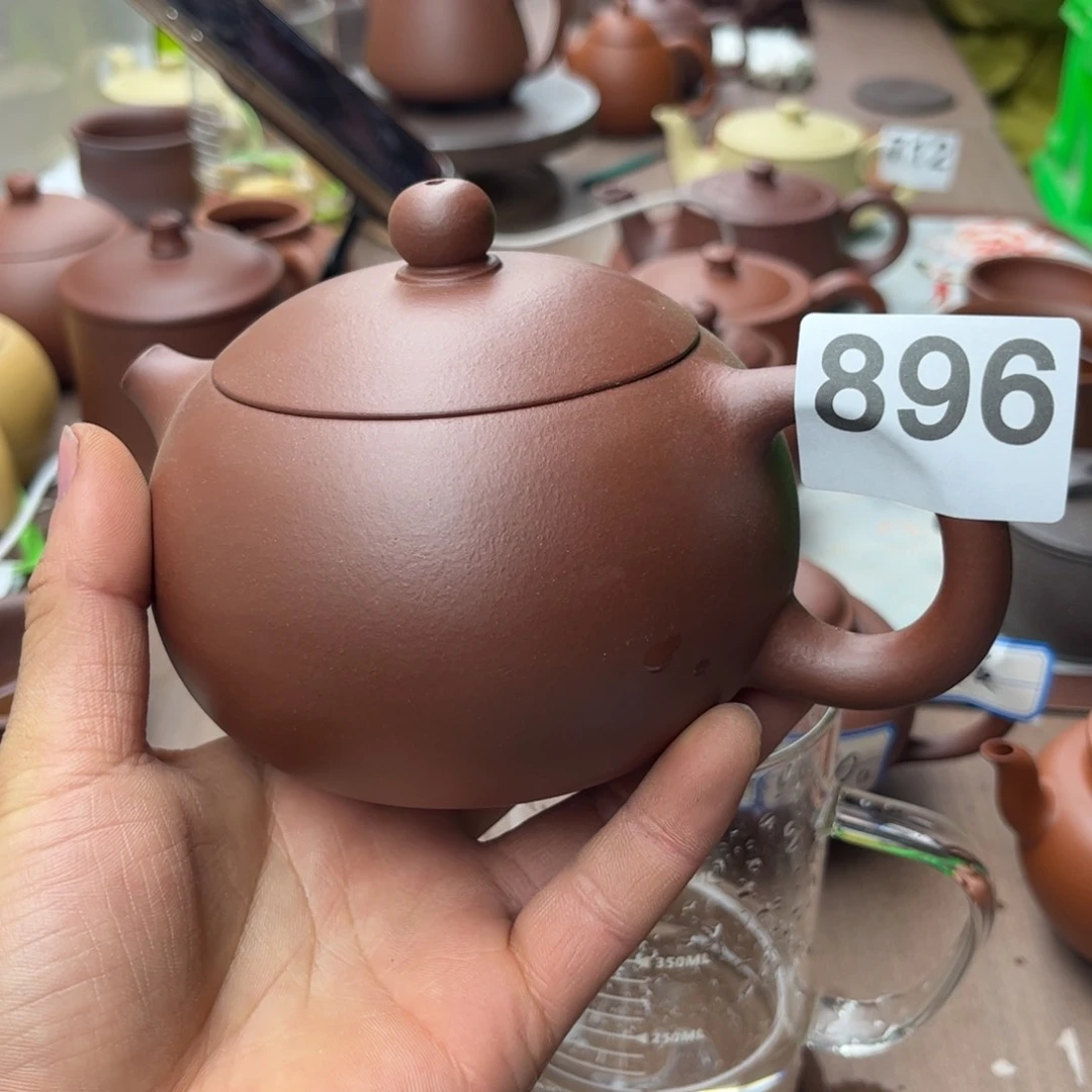 紫砂茶壶紫泥西施420左右瑕疵大