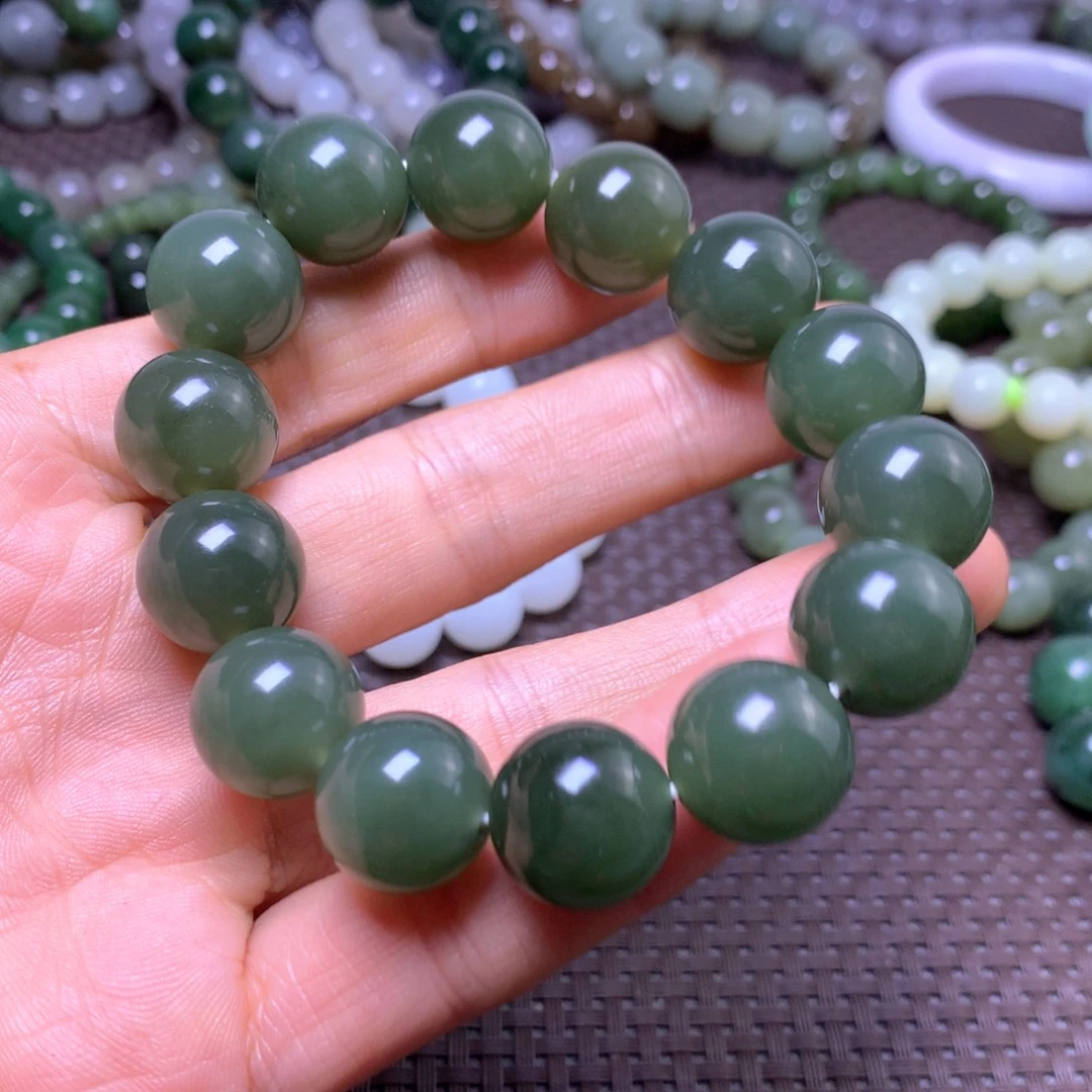 和田玉未镶嵌手串16