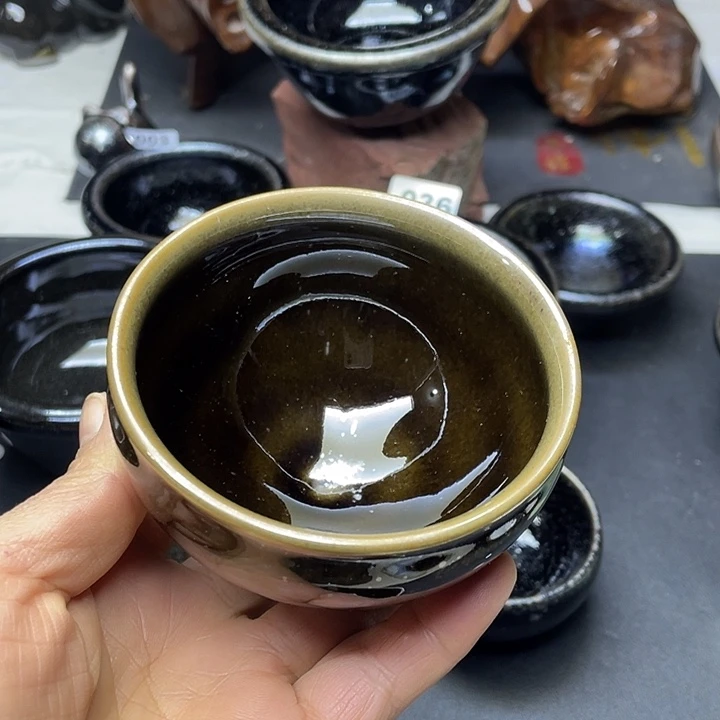 茶盏柴烧老玉将军红运到家