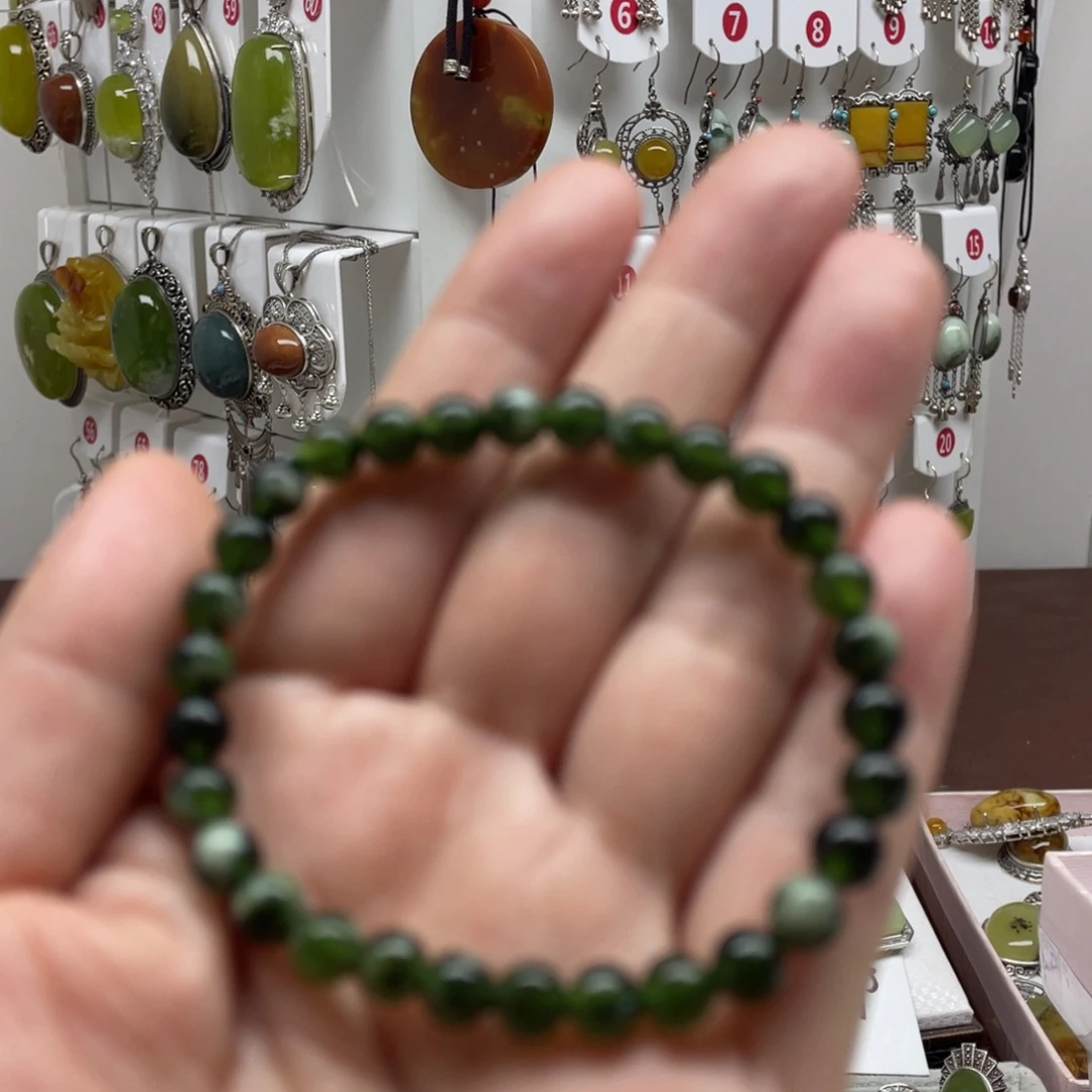 蛇纹石玉未镶嵌手链