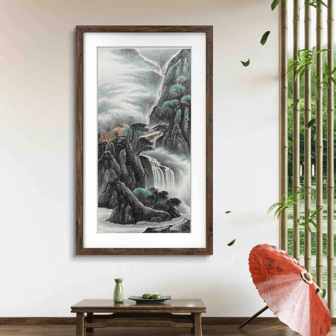 【山水画】张恒禄160*80cm手绘礼盒作品（4）福地洞天