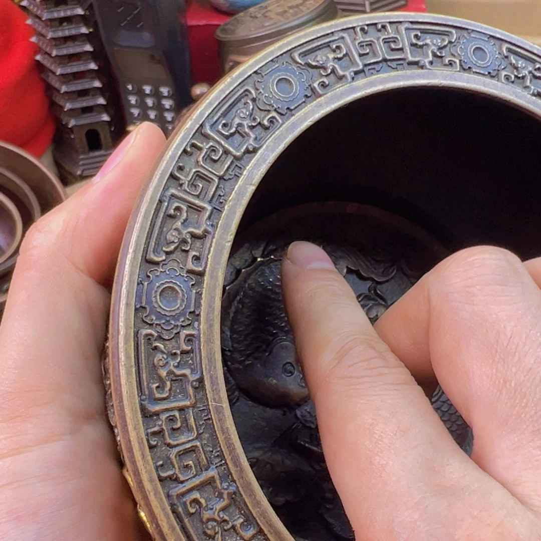 原矿风磨铜乾坤聚宝盆