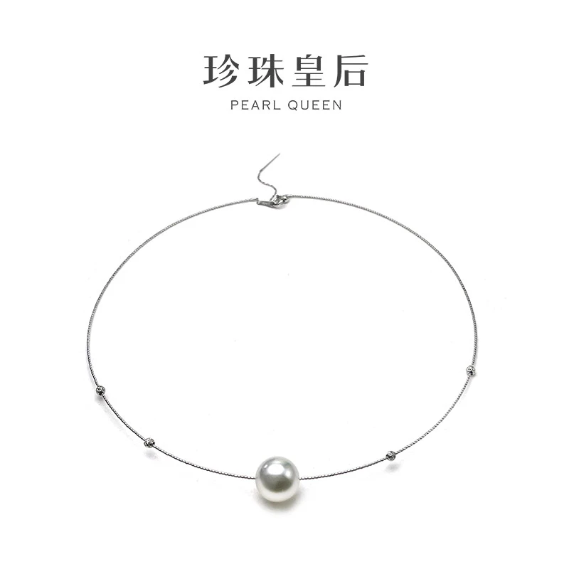 【珍珠皇后】18k金海水澳白珍珠项圈（12-13mm）