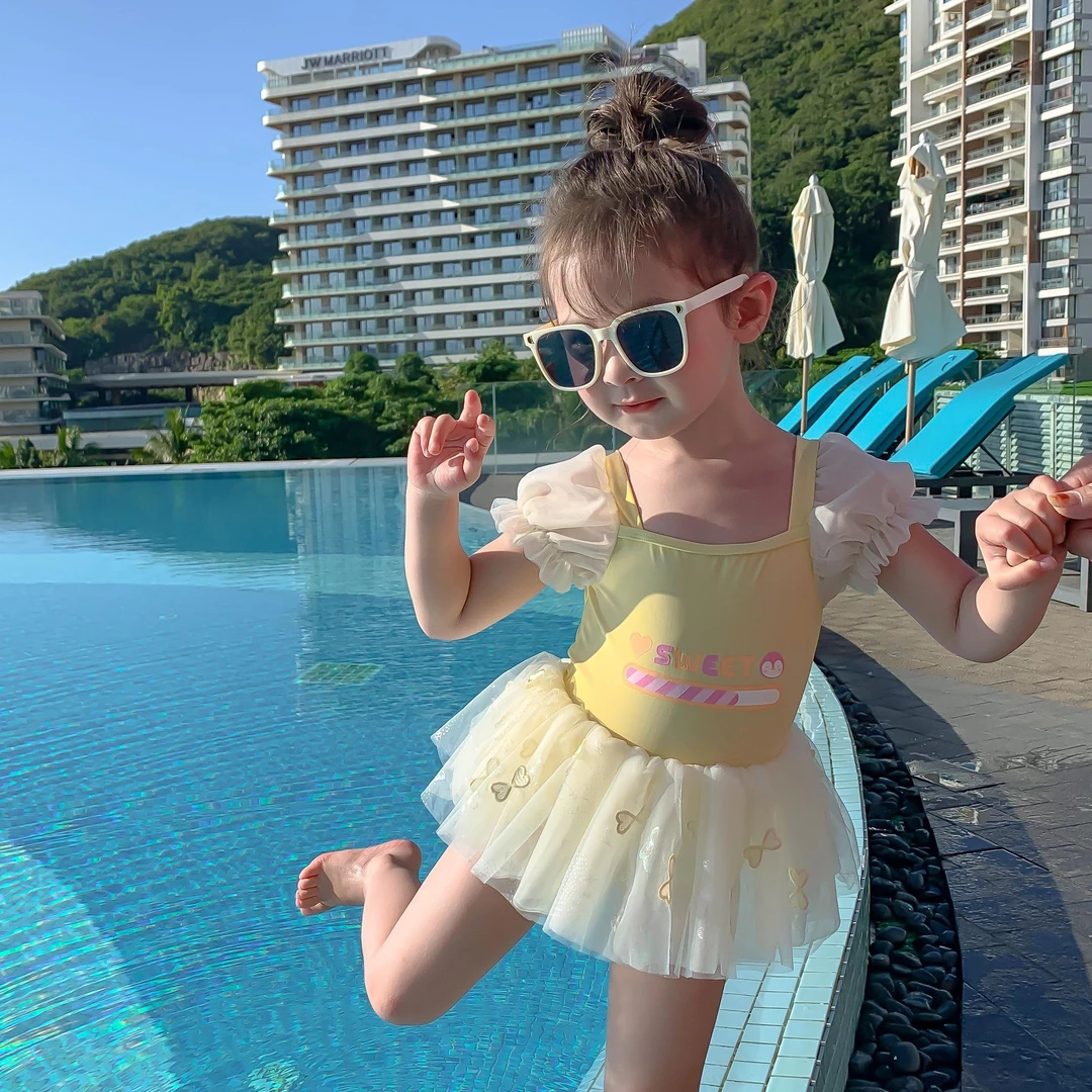 水手宝宝夏季可爱显瘦户外时尚女孩时髦泳衣3076