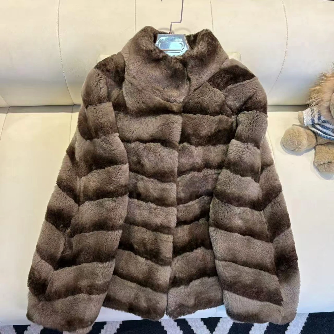 [YIXIAN]时尚高奢咖色轨迹外套T23128