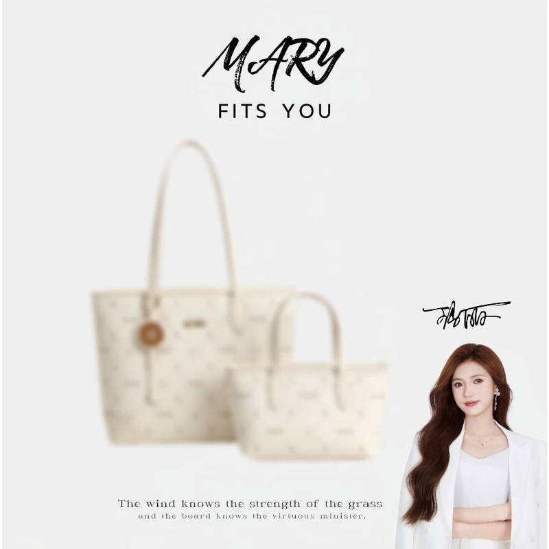 【Mary玛丽甄选】2025新款时尚简约印花单肩托特包