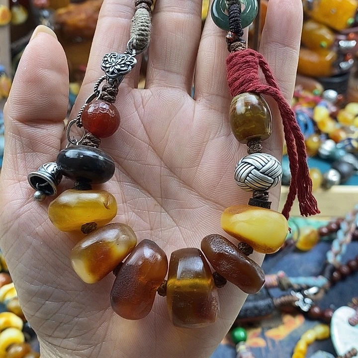 蜜蜡未镶嵌项链项链