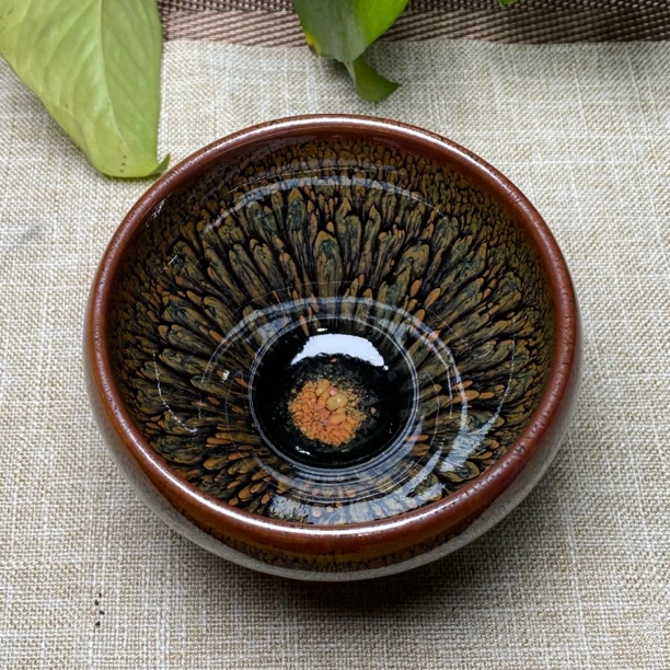 建窑建盏主人杯 鹧鸪无足钵 9.4口径