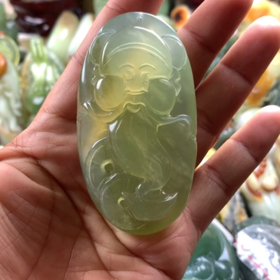 蛇纹石玉未镶嵌岫玉手把件