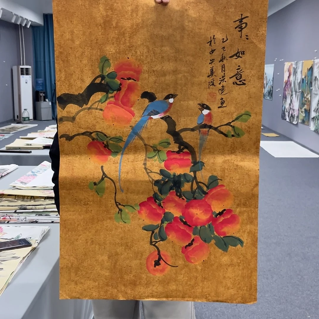 国画国画老师手绘作品