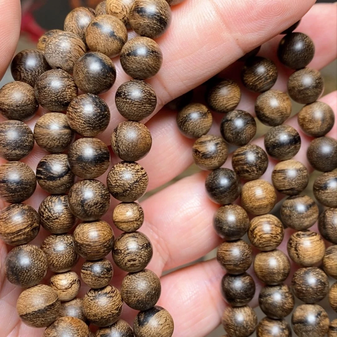 沉香手串越南芽庄白棋楠金丝玉化帝王瘤疤窖藏限量08×108