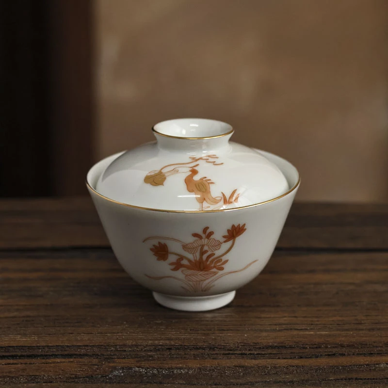 斋居 田间野趣盖碗（外山S0062）