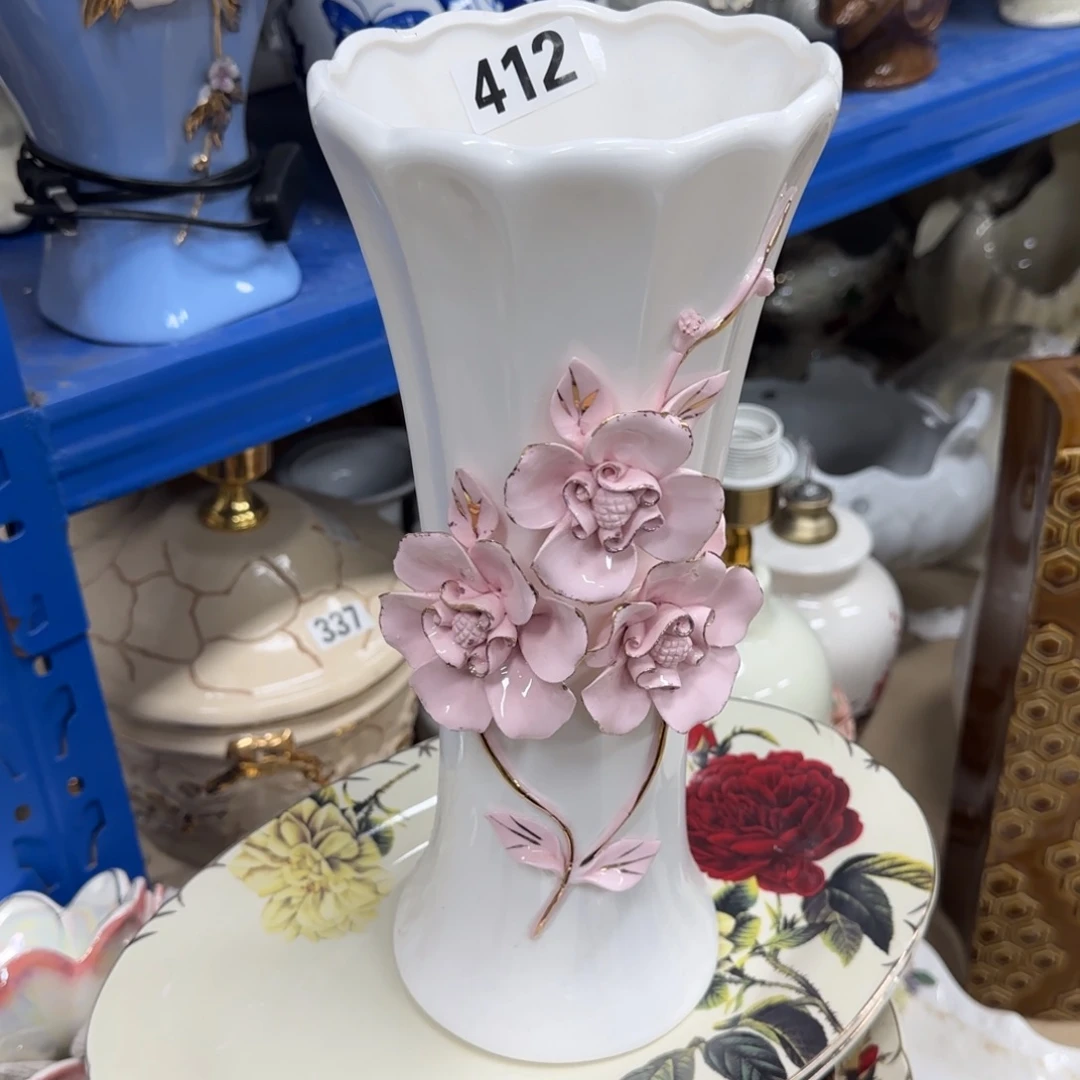 瓷片陶瓷工艺花瓶摆件