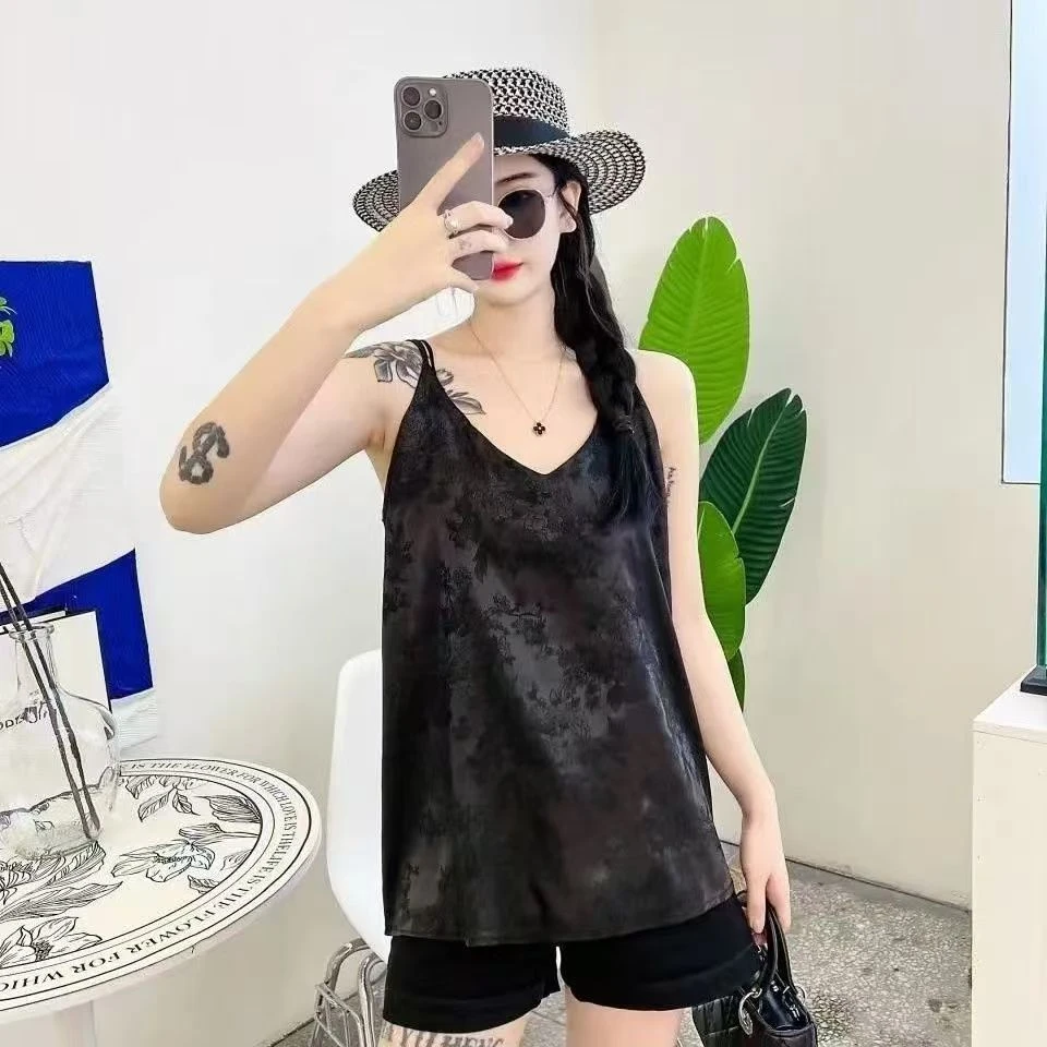 胖丫专属—8820国风提花吊带背心内搭打底衫宽松显瘦时尚大码吊带