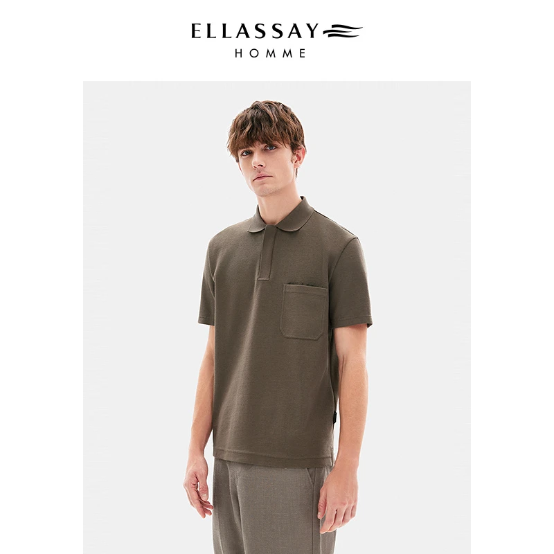 ELLASSAY歌力思男装男士时尚商务短袖百搭EME361Z02500