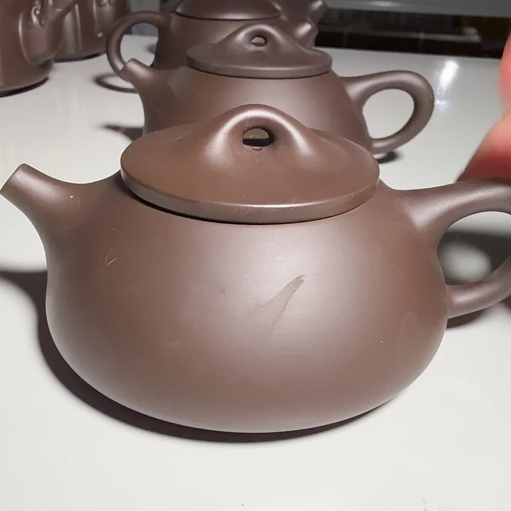 孤品默认微瑕紫砂壶石瓢壶