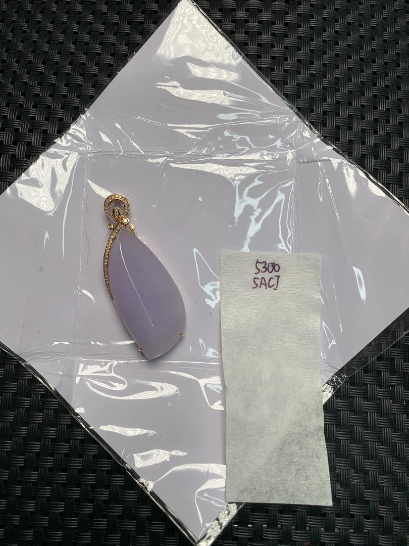 天然缅甸翡翠A货18K金镶嵌 5ACJ