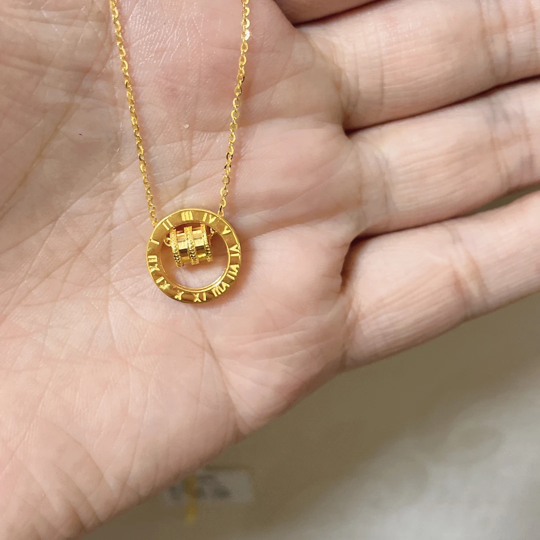 足金999圆环小蛮腰套链