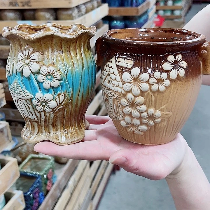 有孔，凑10元包邮陶瓷花盆发货！