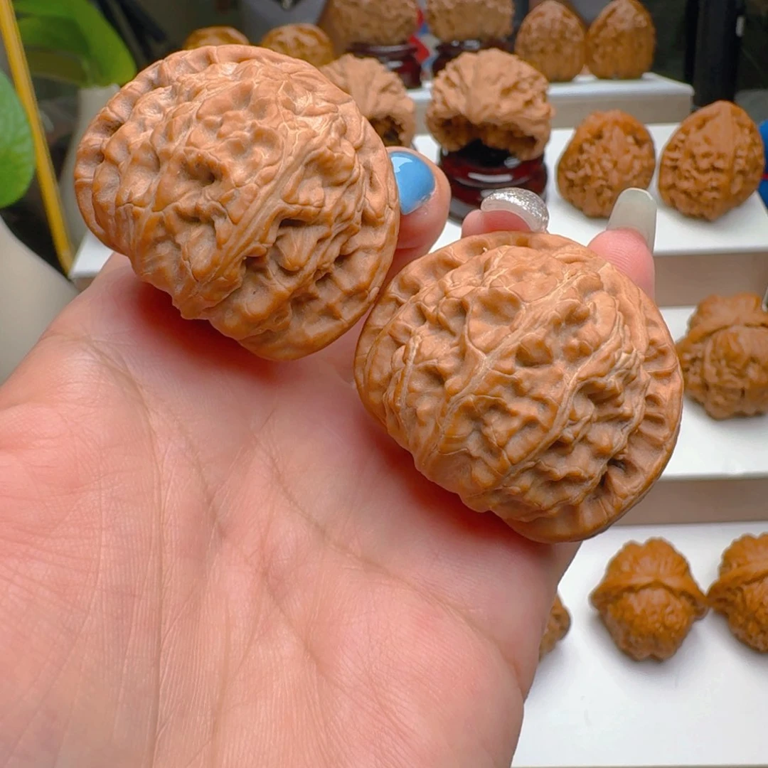 把件核桃39尺寸白狮子