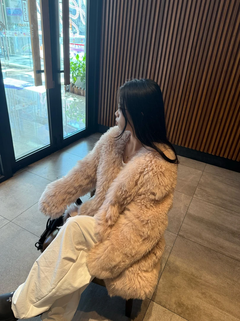 【元气桃桃】托斯卡纳皮毛一体皮草女外套731