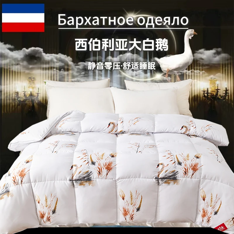 试睡30天-【商超同款】极寒被柔赛丝零压亲肤蛋白羽绵加厚秋冬被