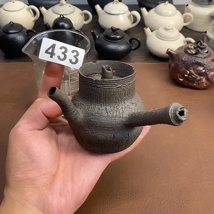 433柴烧爆老雕刻紫砂壶可以养