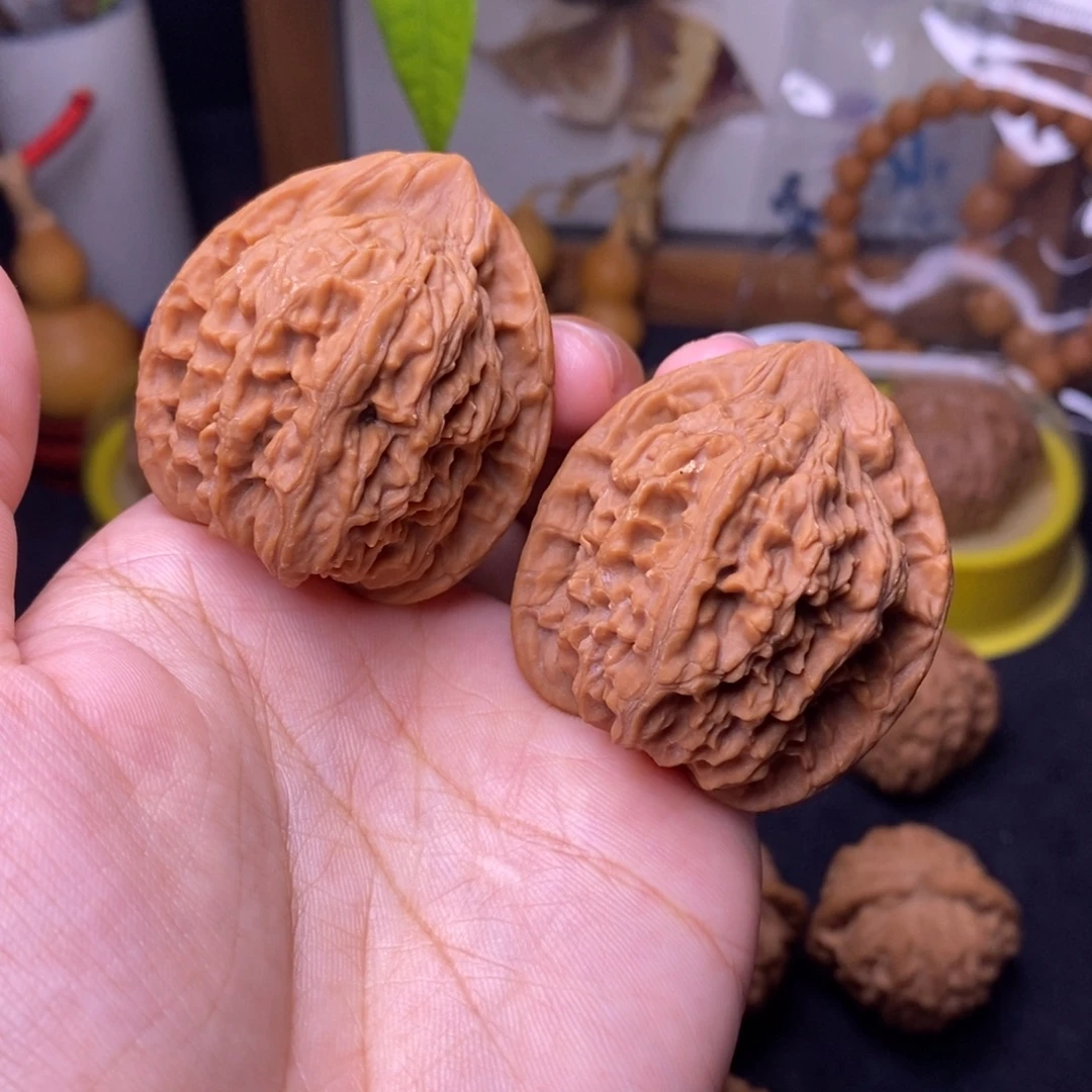 把件文玩核桃40红狮子