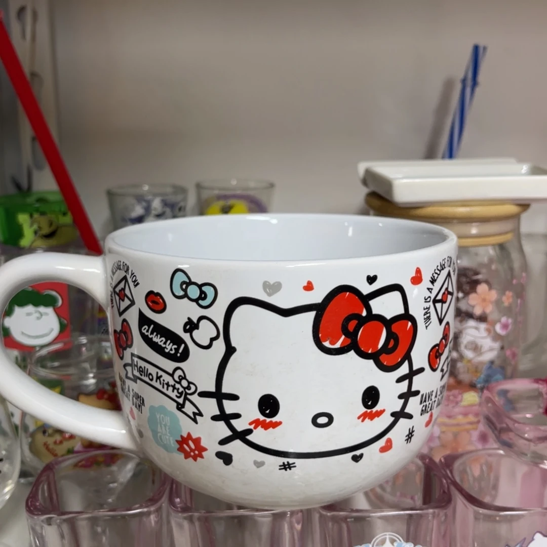 燕***紫水晶玻璃吸管款酸奶碗kitty