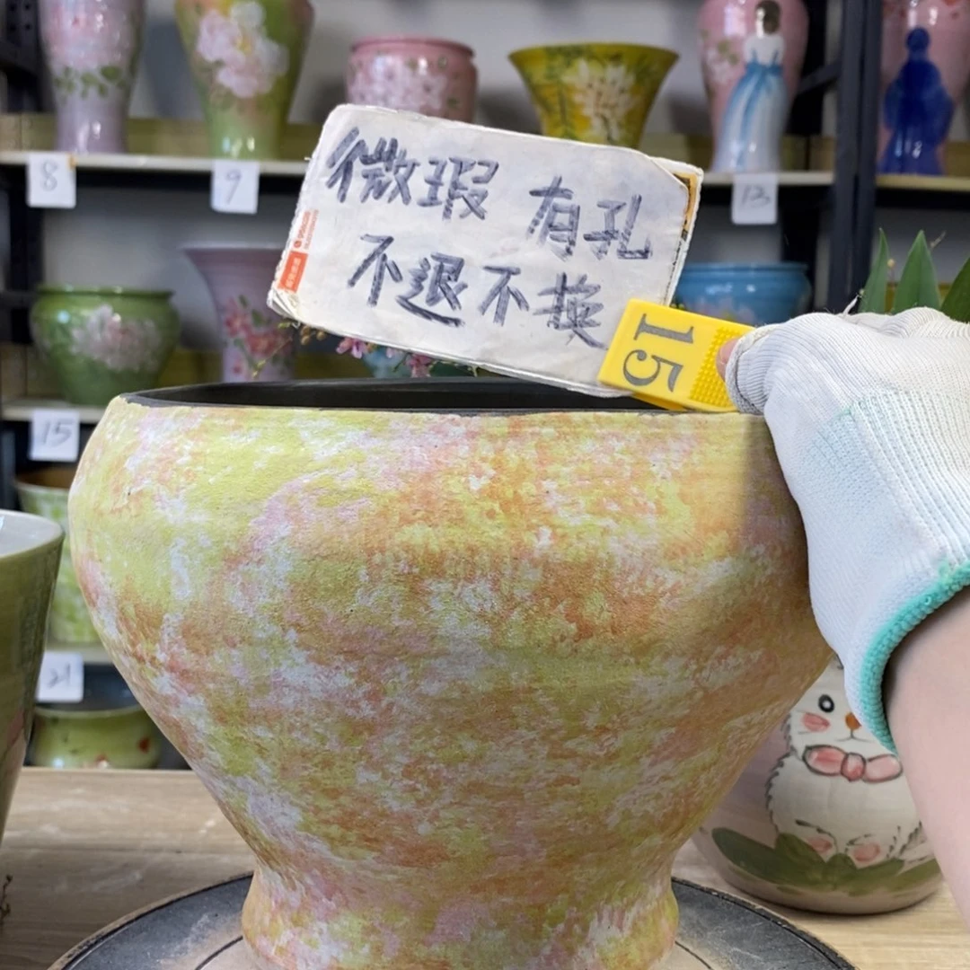 景德镇手工手绘陶瓷花盆
