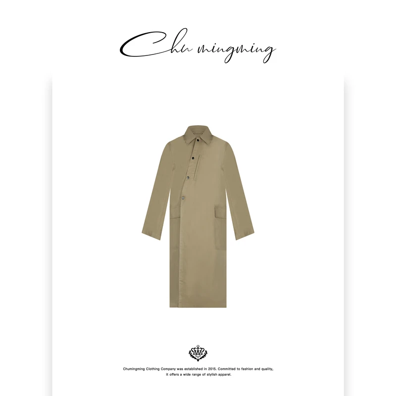 【CHU/2024SSNEW】原创设计《利亚》不对称黑扣风衣CD116