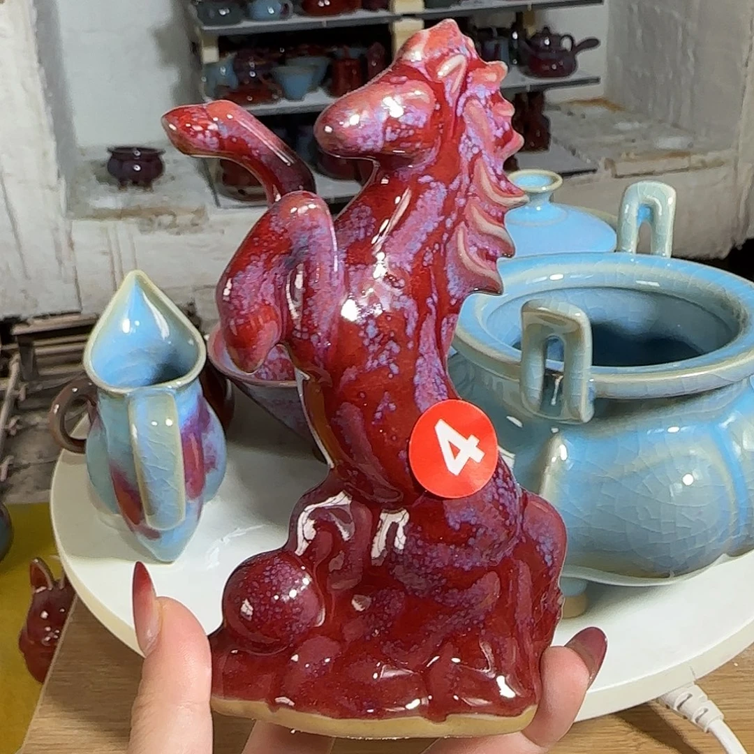 摆件陶郑家钧窑摆件