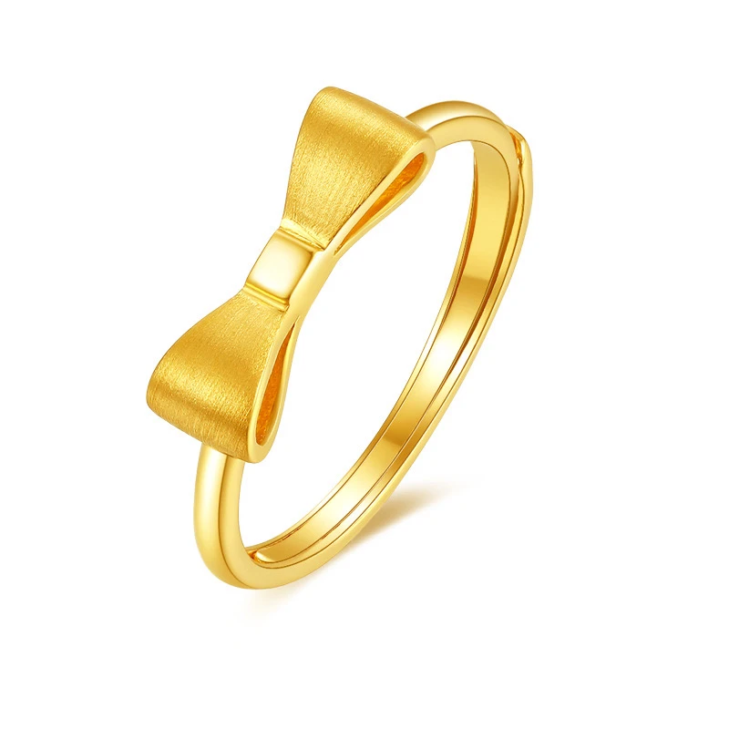 钛钢戒指 蝴蝶结戒指在逃公主甜美心动精致高级感指环不掉色饰品