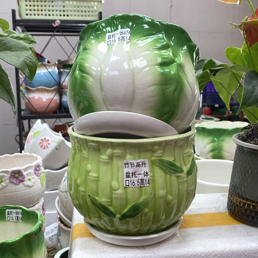夏西陶瓷花盆@@83818699
