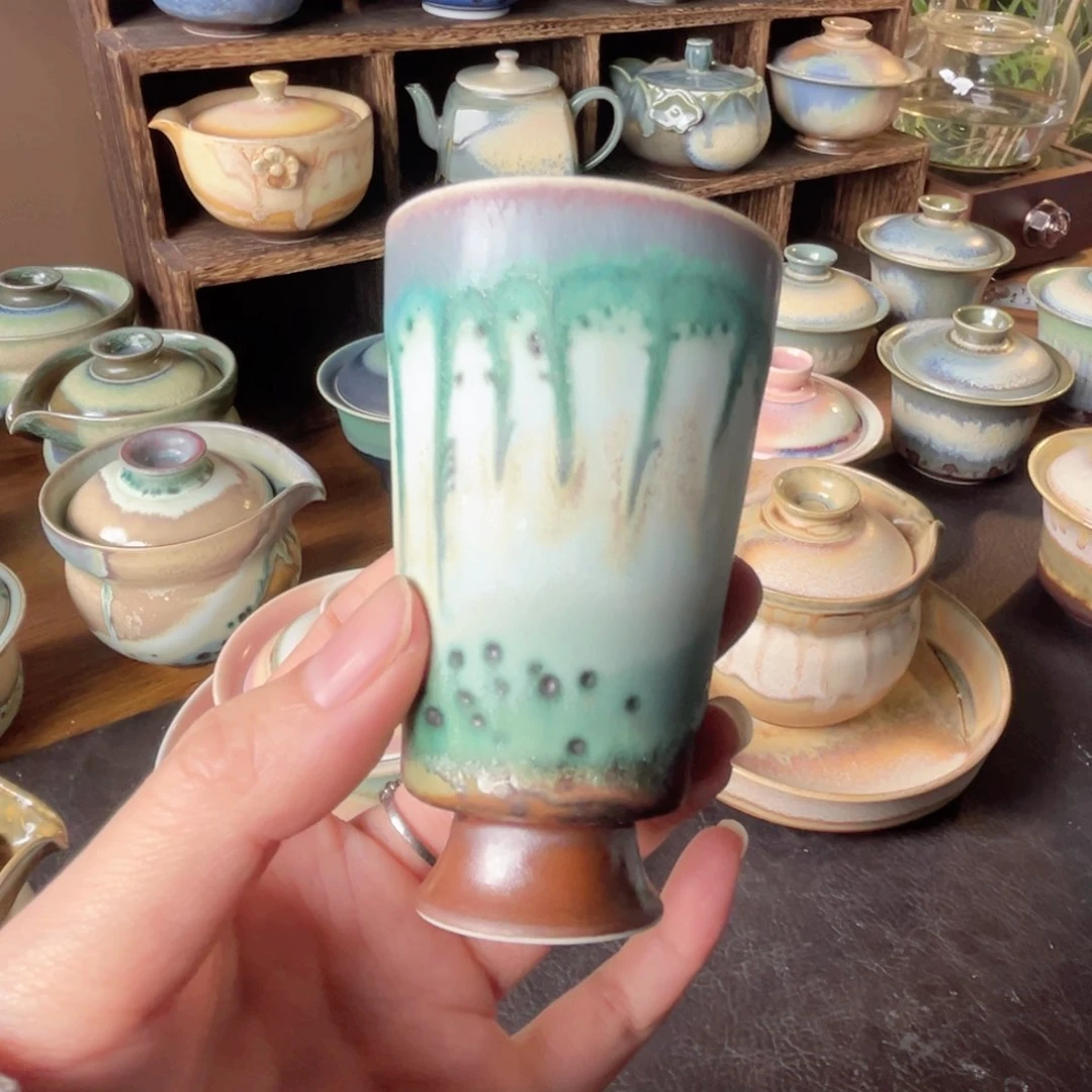 杯青纯手工制作柴烧手作