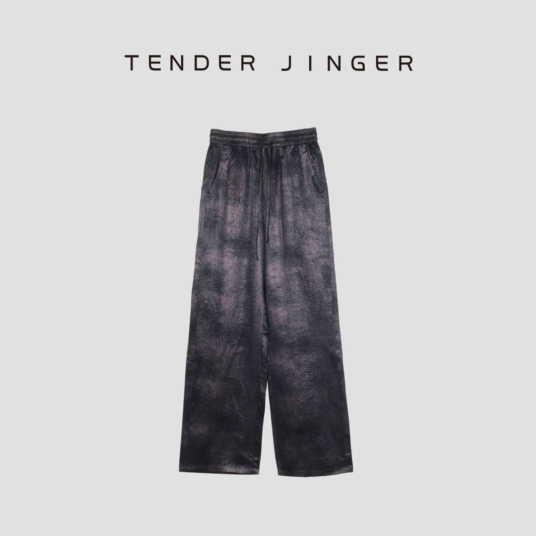 【黑标】醋酸松紧腰抽绳直筒裤T52SAI80771