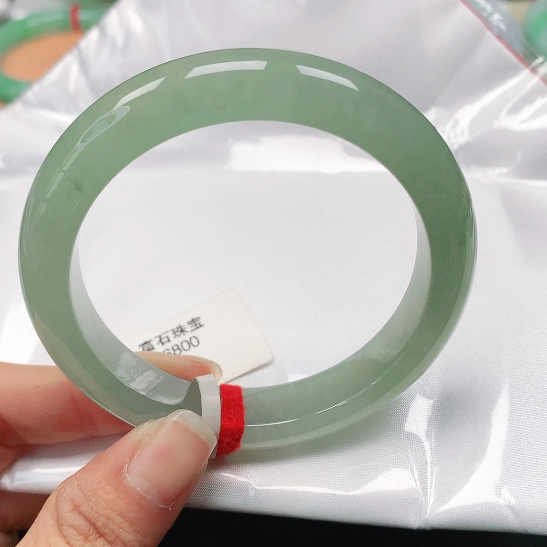翡翠手镯未镶嵌天然翡翠手镯53