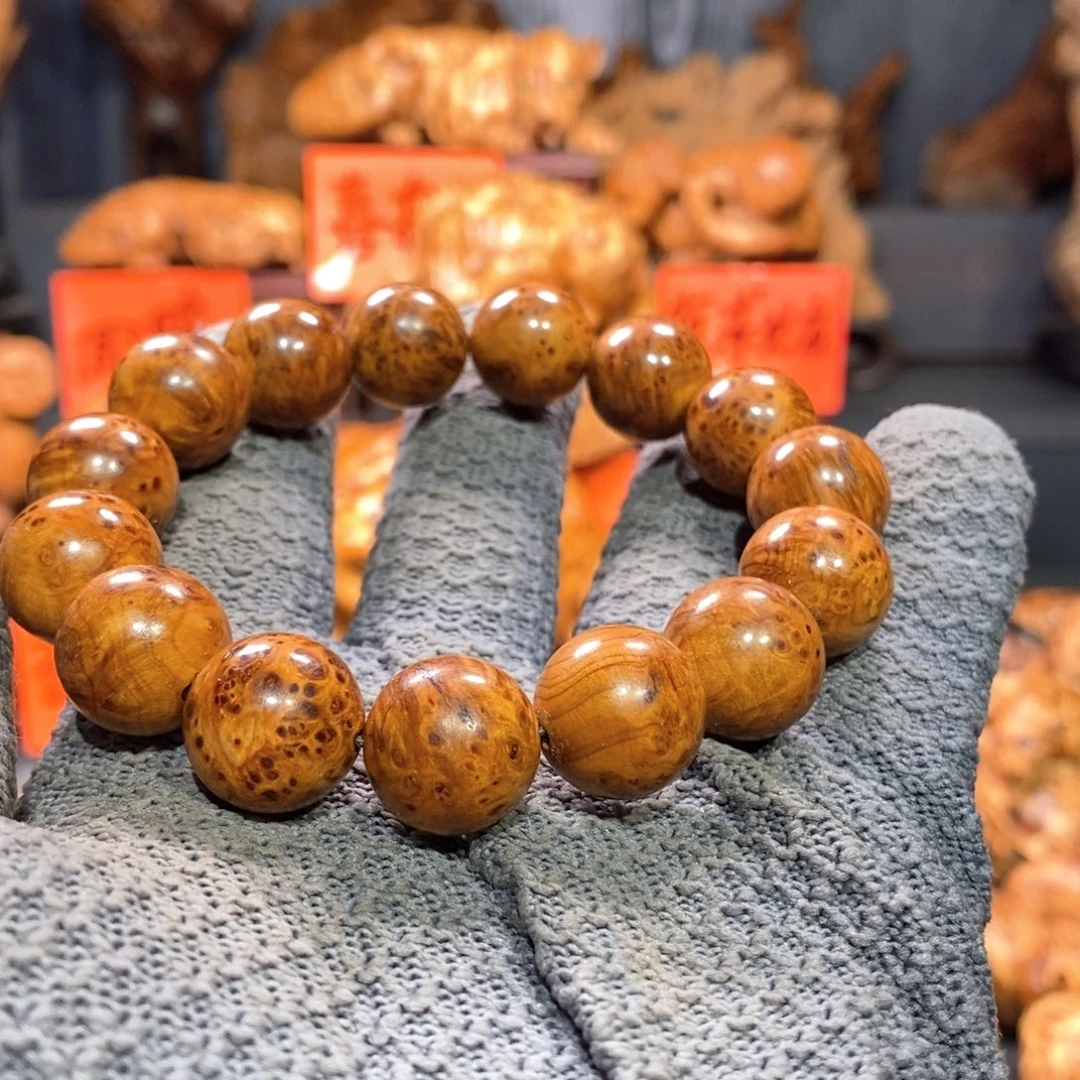 世***态柏木（崖柏）木雕手工手串太行崖柏瘤疤料