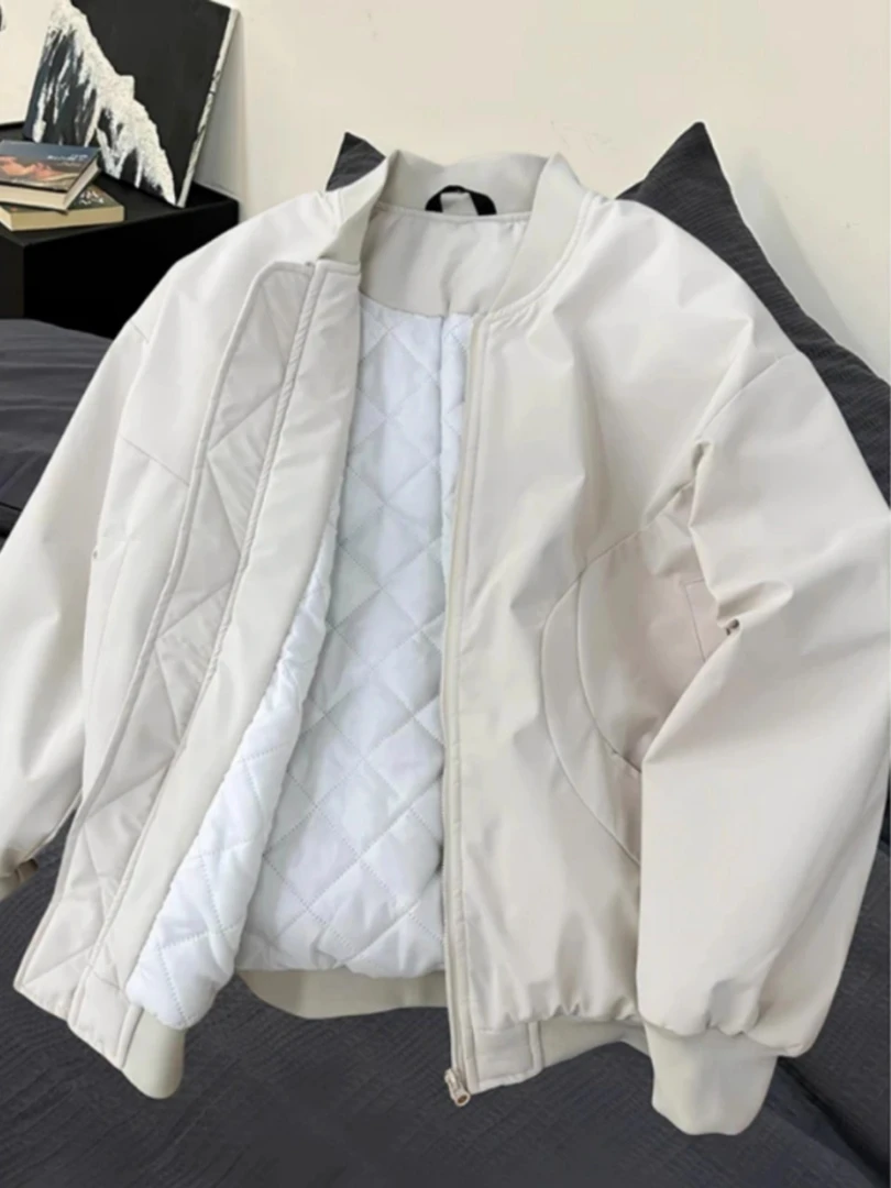 男士早秋美式秋冬季夹棉夹克外套潮流痞帅正肩商务短款修身棒球服