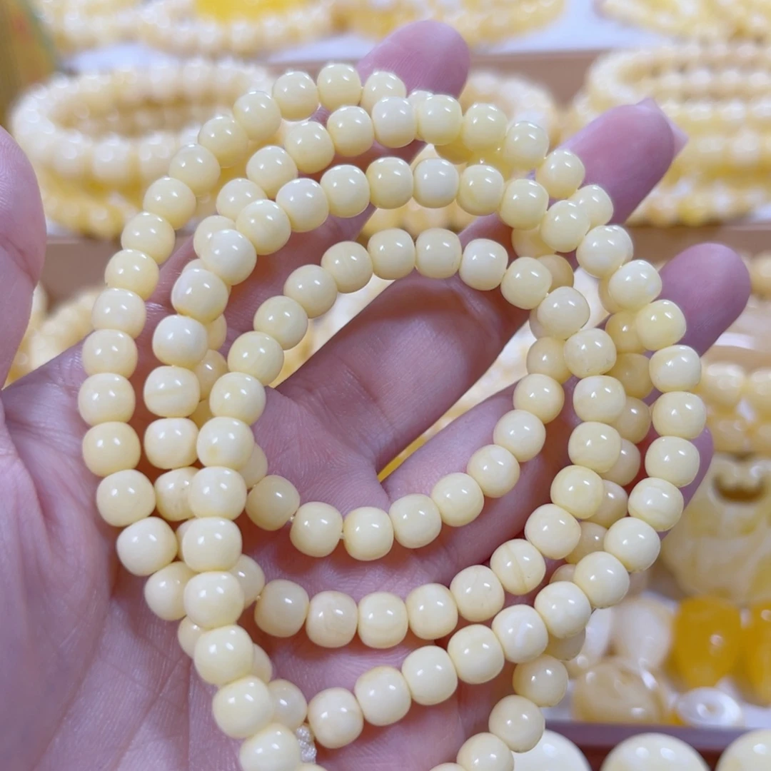 琥珀未镶嵌手链天然蜜蜡