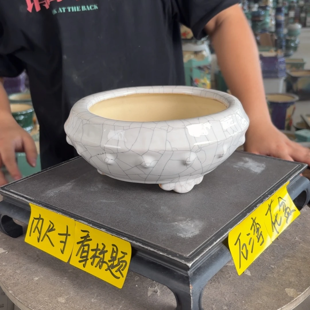 。一风堂石湾花盆 瑕疵 内18*7