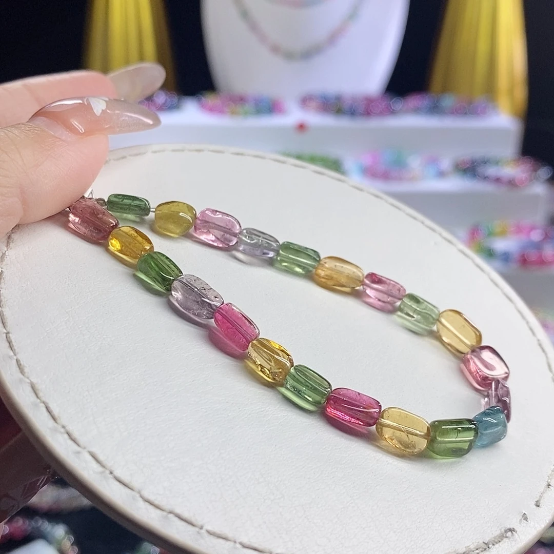 未镶嵌手链碧玺糖豆