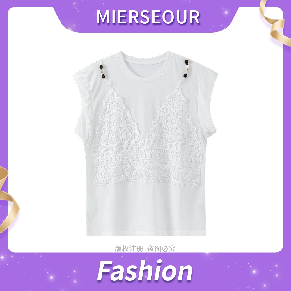 【个性叠搭】Chic风假两件设计无袖上衣5566