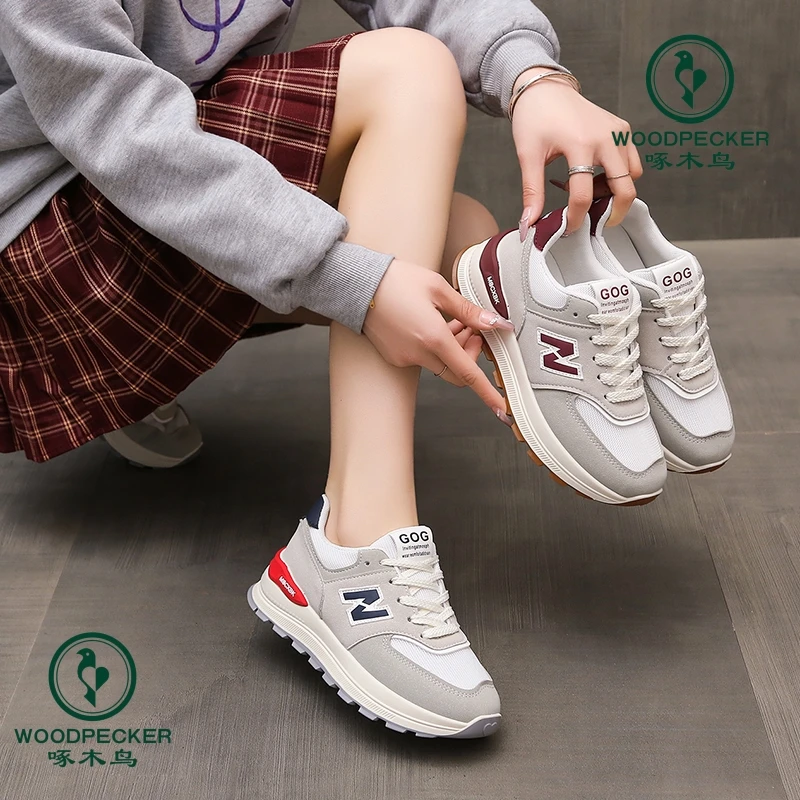 啄木鸟/专柜正品春秋休闲鞋时尚百搭厚底老爹鞋运动鞋透气