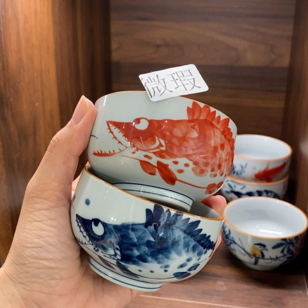 釉下彩纯手绘微瑕